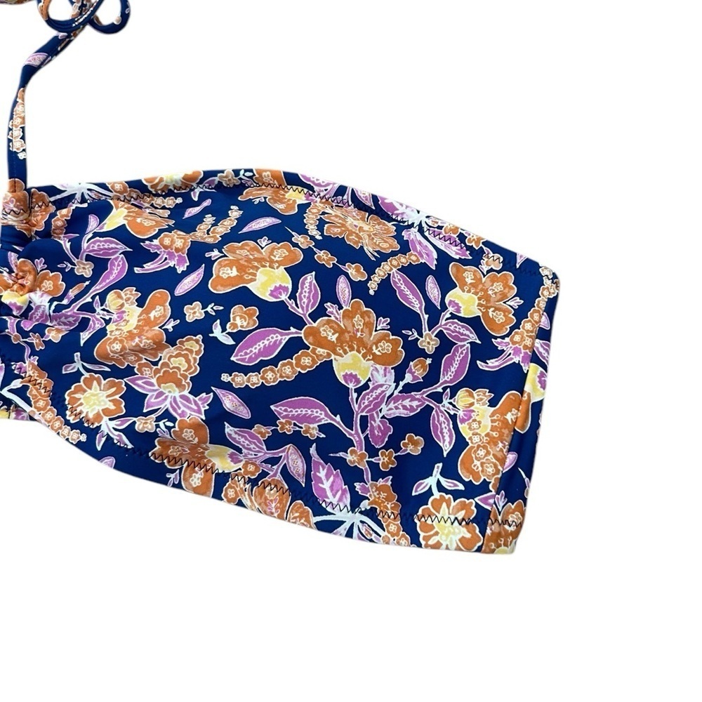 J. Crew Square Halter Bikini Top Floral Painted Block Print Women’s Plus 2X NWT - Picture 13 of 13